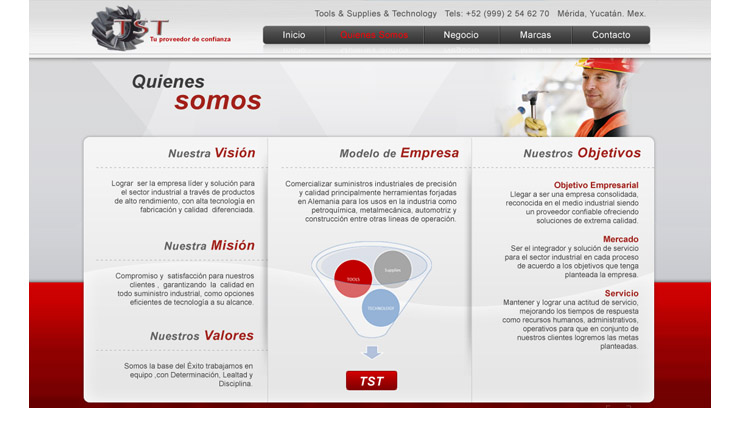Diseño de sitio web - Herramientas TST