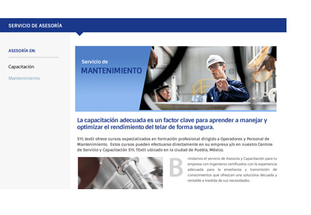 Dise&ntilde;o de sitio web - SYL Textil